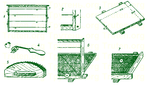 Установка листа искусственной вощины в рамку